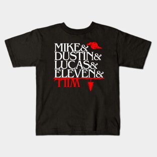 Stranger Things Upside Down Characters Kids T-Shirt